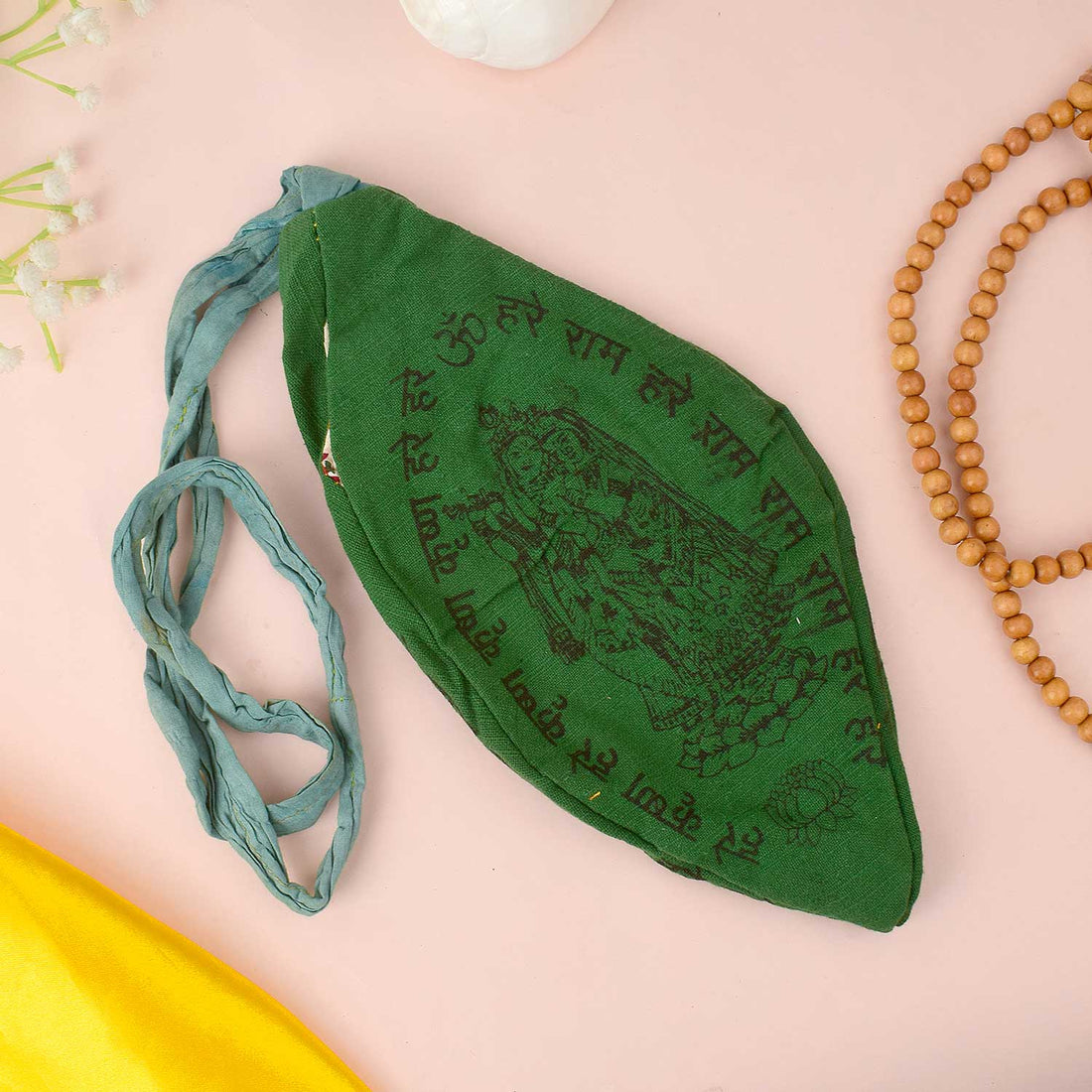 100% Cotton Hare Ram Hare Krishna Printed Jap Mala Jholi Bag (Assorted)