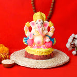 Auspicious Banana Stem Fiber Asan for Sacred Statues in the Mandir (10 Inch)