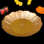 Metal Lotus Shape Urli for Decor With Floating Diya