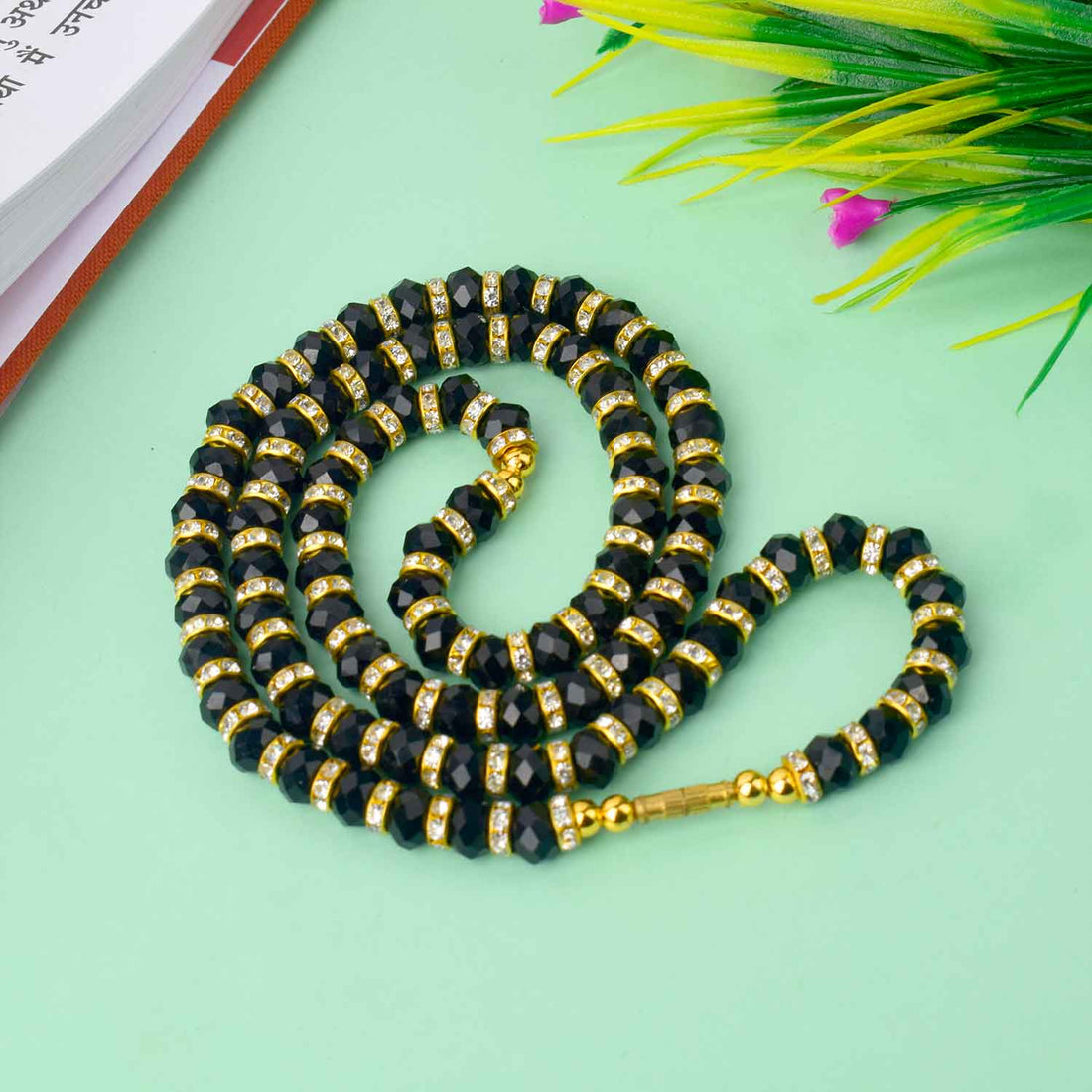 Jai Guruji Swaroop Mala – Black Beads