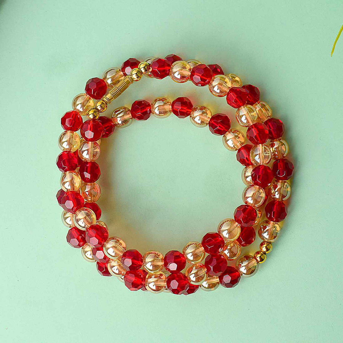 Jai Guruji Swaroop Mala – Golden & Coloured Beads (Assorted)