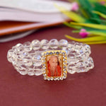 Guruji Bracelet White Beads (Assorted) – Pink & White
