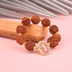 Rudraksha Bracelet with Jai Guruji Swaroop Handmade Bracelets for Men and Women
