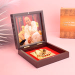 Guru Ji Gold Plated Sukrana Charan Paduka Prayer Box