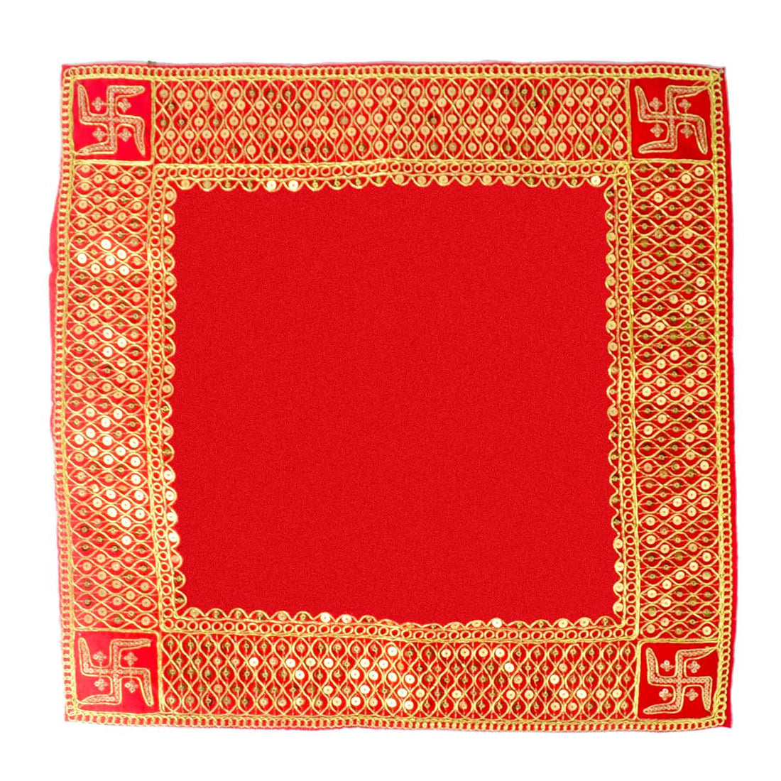 Swastik Design Aasan 16x16 Inch (Small) – Pack of 4