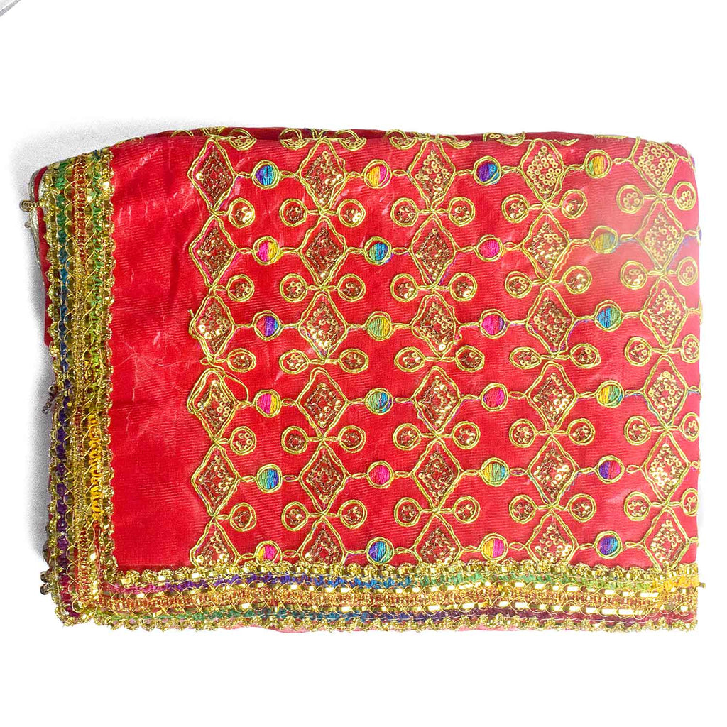 Adorn your puja altar with this beautifully crafted Pink Chunri, featuring golden sequin embellishments for a divine appearance. Measuring 190 cm (75 inches) in length and 103 cm (40 inches) in height, this traditional cloth is perfect for Devi puja, temple offerings, and festive rituals.

🛍️ Shop now at Satvik Store for authentic spiritual and religious products. 🌸🙏