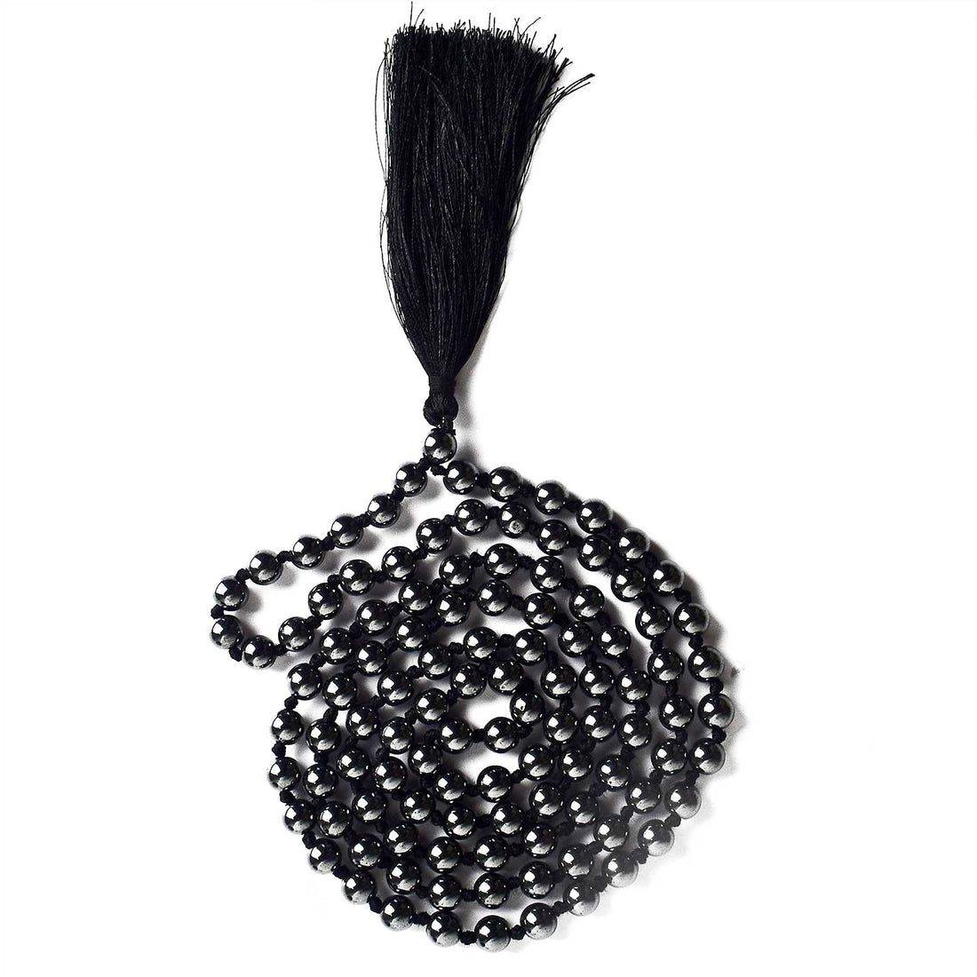 Hematite 108 Beads Hakik Mala – A Grounding & Protective Energy Tool