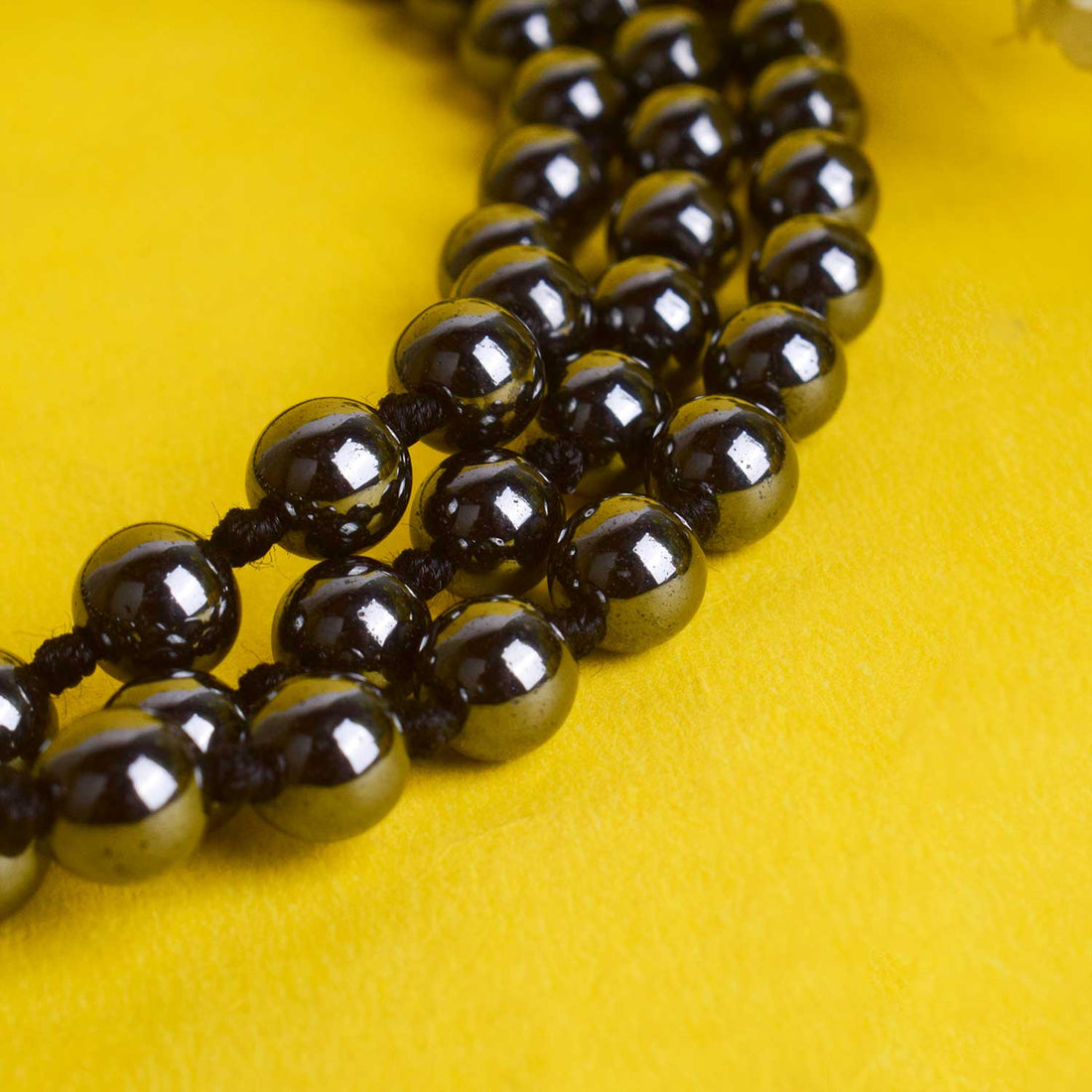 Hematite 108 Beads Hakik Mala – A Grounding & Protective Energy Tool