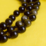 Golden Obsidian Hakik Mala (108 Beads)