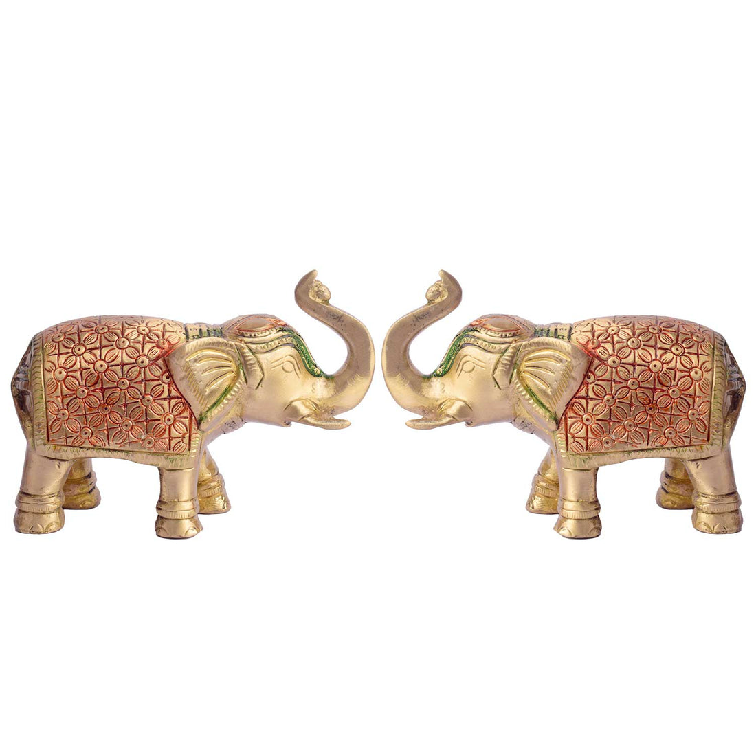 3.1 Inch Brass Elephant Figurine Symbol of Strength and Prosperity
