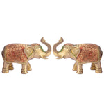 3.1 Inch Brass Elephant Figurine Symbol of Strength and Prosperity