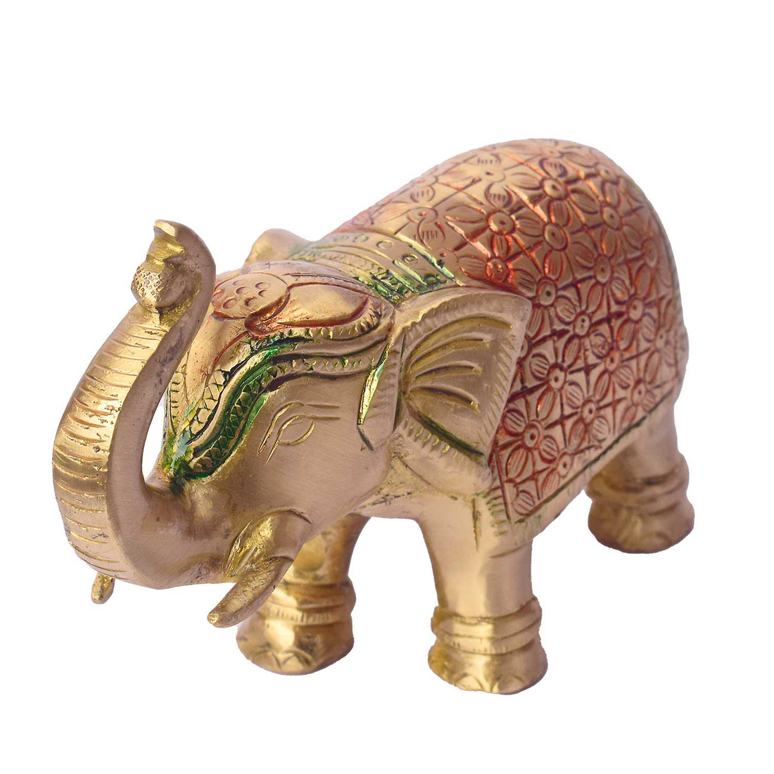 3.1 Inch Brass Elephant Figurine Symbol of Strength and Prosperity