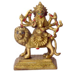 6.1 Inch Elegant Brass Sherawali Mata Idol