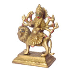 6.1 Inch Elegant Brass Sherawali Mata Idol
