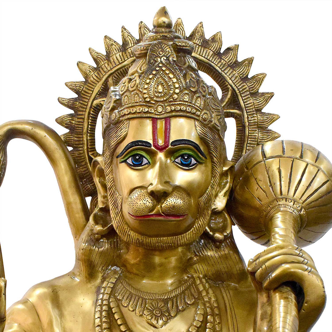 53 Inch Veer Hanuman Brass Murti – Sacred Bajrangbali Idol