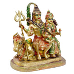 14 Inch Brass Shiv Parivaar Idol with Nandi