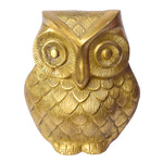 6.9 Inch Brass Engraved Owl (Lakshmi Vaahan) Statue