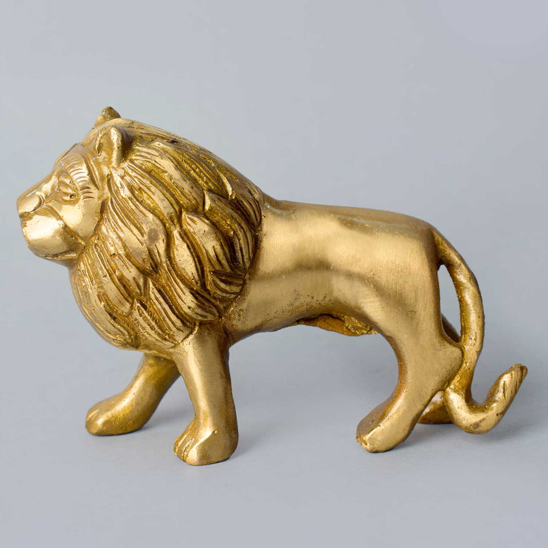3 Inch Handcrafted Brass Lion: Icon of Strength and Bravery