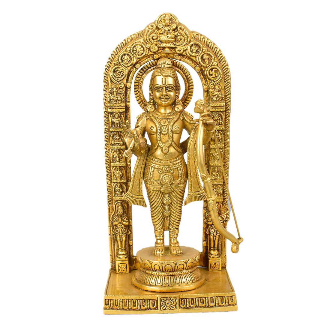 11.8 Inch Pure Brass Ayodhya Ram Lalla Idol - Divine Statue