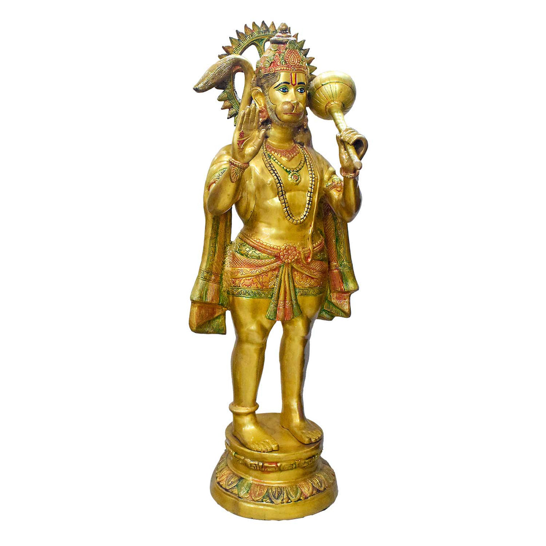 51 Inch Large Brass Powerful Hanuman Statue