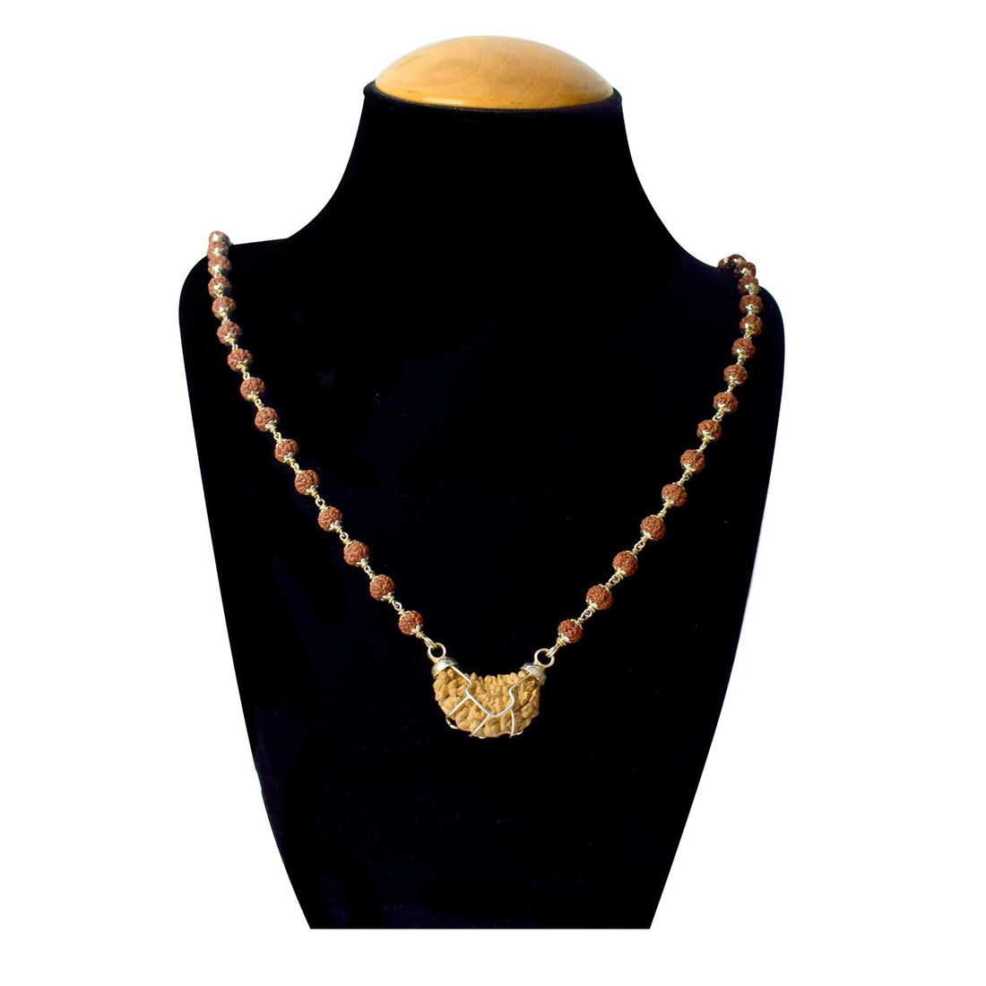 1 Mukhi Rudraksha Mala With Silver Capping Certified & Authentic