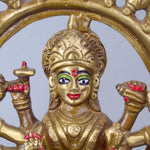 8 Inch Divine Sherawali Mata in a Round Frame