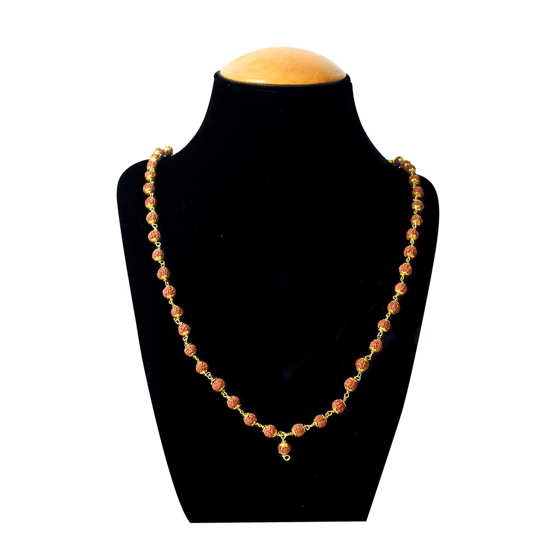 5 Mukhi Brass Capping Natural Rudraksha Mala 100% Original & Certified