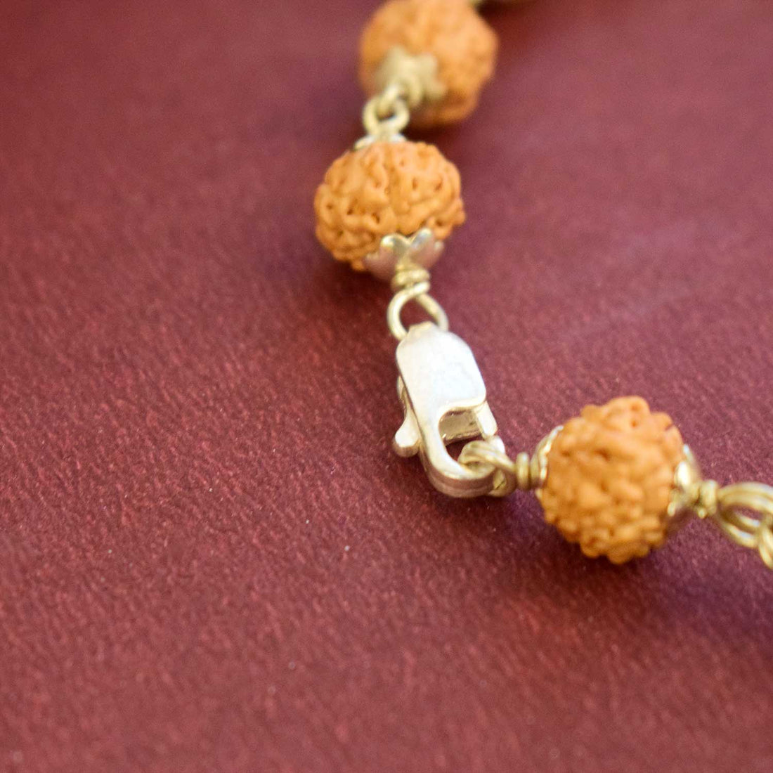 925 Silver Hallmarked 5 Mukhi Rudraksha Bracelet
