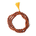 5 Mukhi Rudraksha Mala – 6mm Original Brown Beads for Spiritual Healing