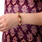 Rudraksha Bracelet with Natural Dark Brown Beads for Spiritual Balance