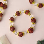 Rudraksha Bracelet with Natural Dark Brown Beads for Spiritual Balance