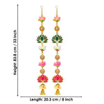 Elegant Lotus with Artificial Flower Side Door Wall Hangings