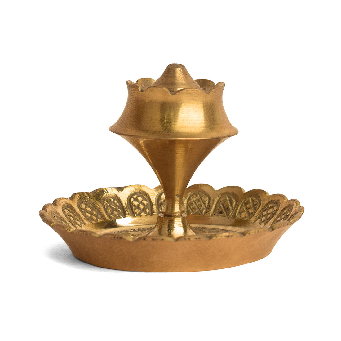 Elegant Brass Agarbatti Stick Stand with Ash Catcher