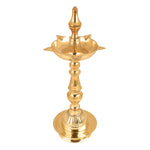 9.5 Inch Embossed Kalash Kerala Brass Diya
