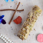 MAXICAN INCENSE SAGE WITH RED JASPER CRYSTAL HEALING SMUDGE