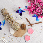 MAXICAN INCENSE SAGE WITH TIGER EYE CRYSTAL HEALING SMUDGE