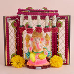 Traditional Handcrafted Deity Idol Background Phool Bangla