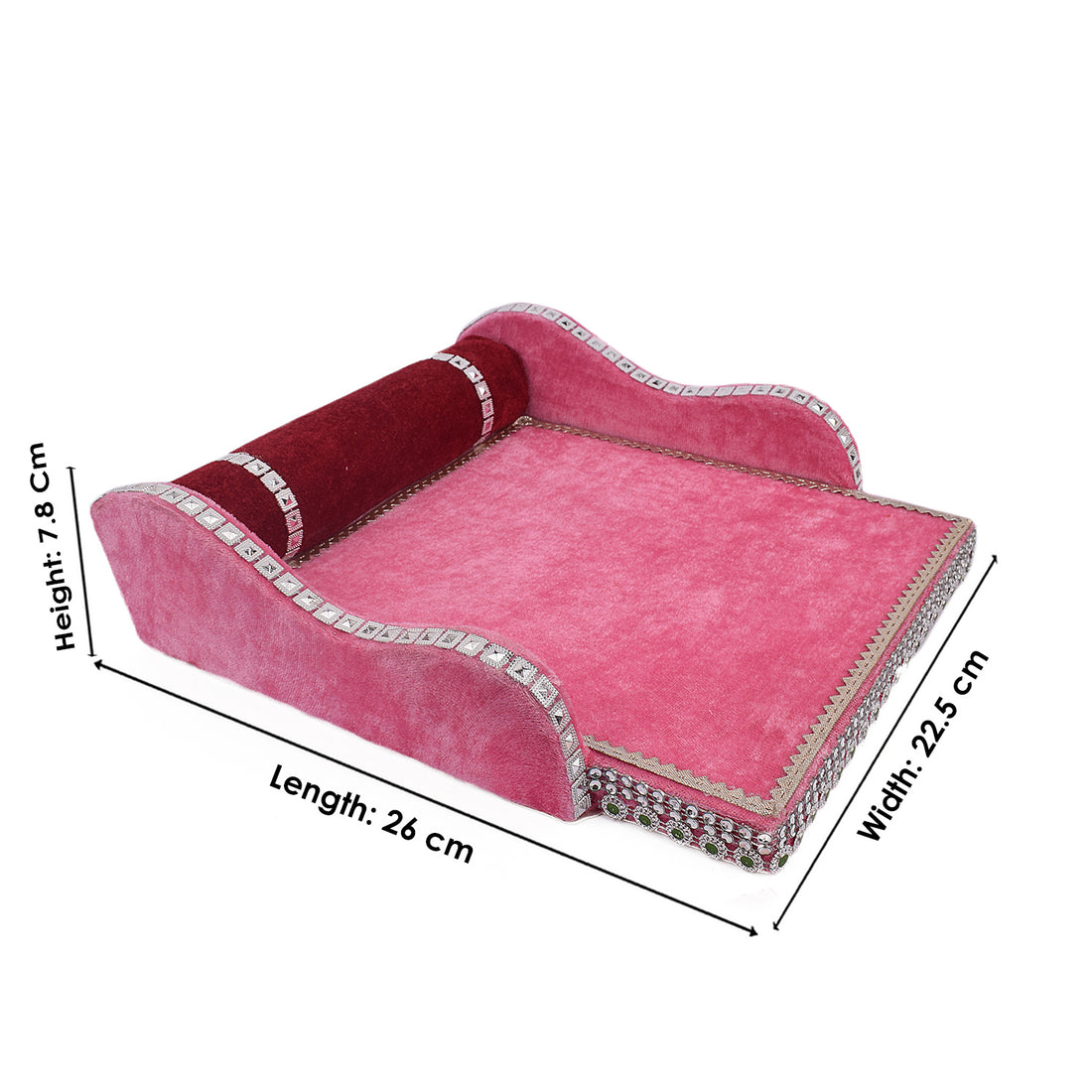 Velvet Treasures: Laddu Gopal's Cherished Bed Large
