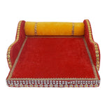 Velvet Treasures: Laddu Gopal's Cherished Bed Small