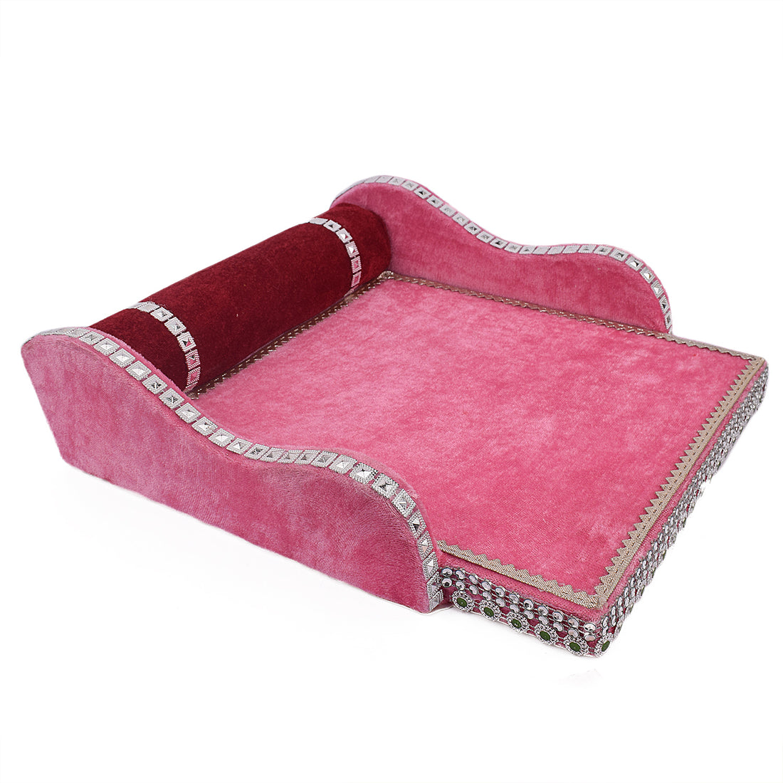 Velvet Treasures: Laddu Gopal's Cherished Bed Large