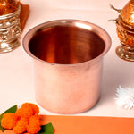 Premium Pure Copper Panch Patra Puja Glass and Spoon