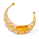Pure Brass Moon Crystal Diya Pack of 1