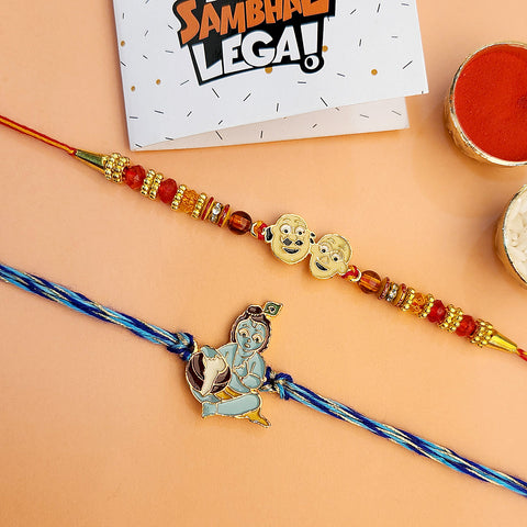 Delightful Kids Rakhi with colorful cartoon-inspired designs for Raksha Bandhan by India's largest puja accessories brand - Satvikstore.in.