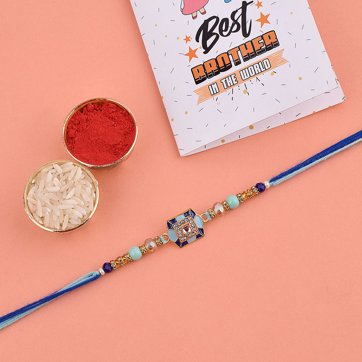 Designer Precious Single Rakhi India’s Largest Pooja Accessories Brand – www.satvikstore.in
