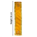 Decorative Yellow Velvet Ganpati Idol Patka - 15 Inch