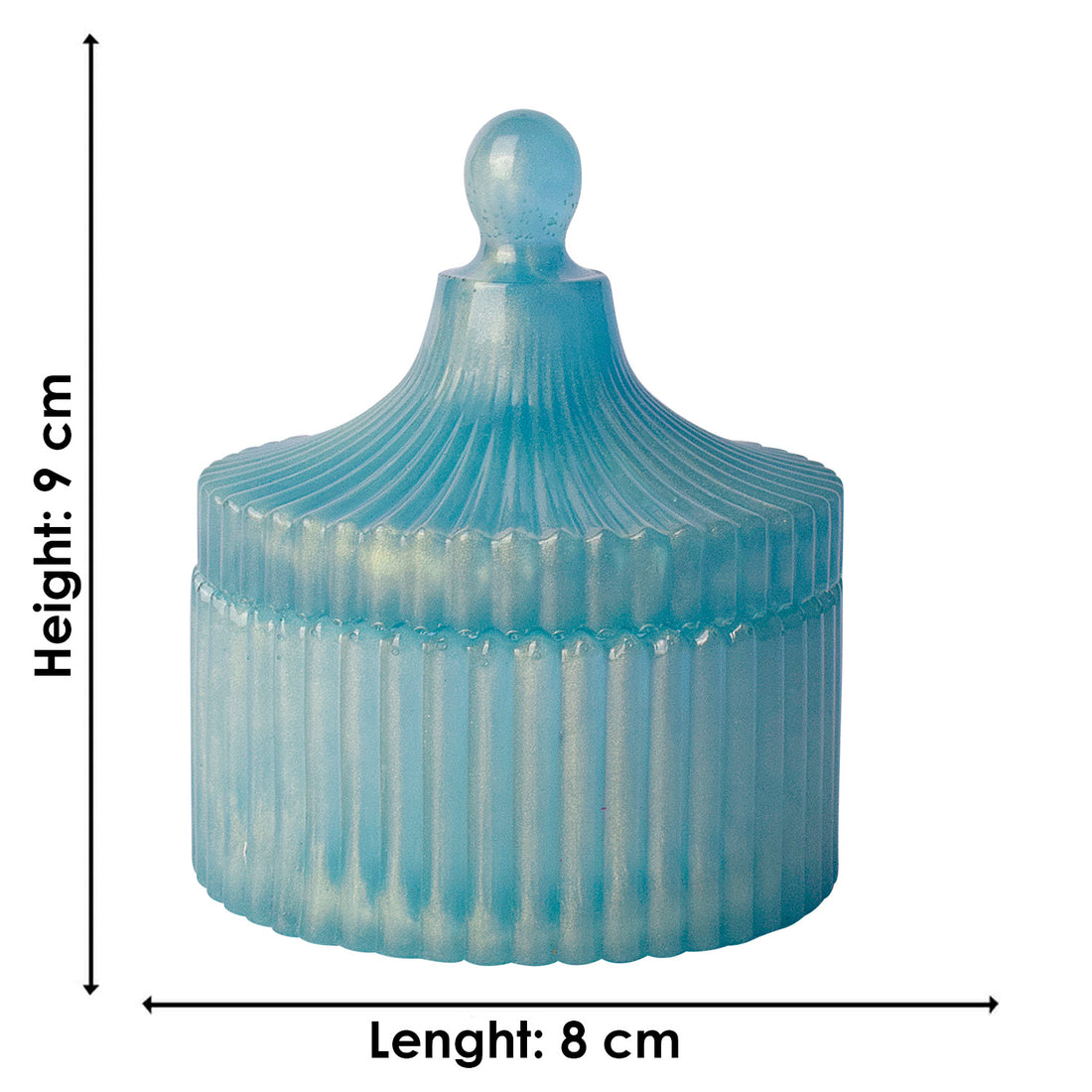 Elegant Epoxy Resin Round Laddu Gopal Jewellery Box