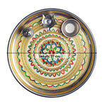 Stainless Serenity - Elegant Printed Pooja Aarti Thali Set