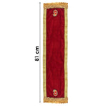 Designer Velvet Maroon Ganpati Idol Patka - 32 Inch