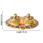 Circular Grace Artisan-Crafted Round Kumkum Holder