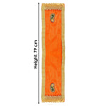 Royal Orange Velvet Ganesha Idol Patka - 31 Inch